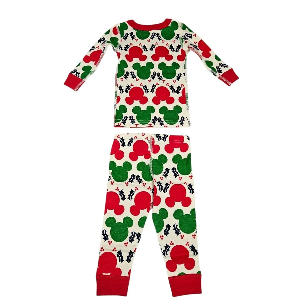 Hanna Andersson Pajamas Size 12-18 Months 75 CM Disney Mickey Mouse‎ Holiday NEW